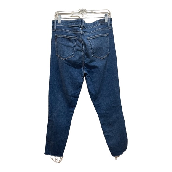 PAIGE Hoxton Crop Side Leopard Stripe Jeans Size 32 - Picture 8 of 10